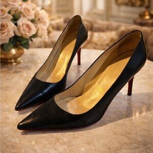 Christian Louboutin Red and Black Heels